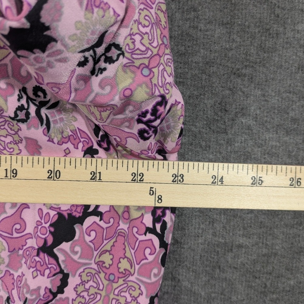 Joan Rivers Boho Coquette Pink Paisley Top Clasp 3/4 Sleeve Cardigan Size 1X - Picture 4 of 8